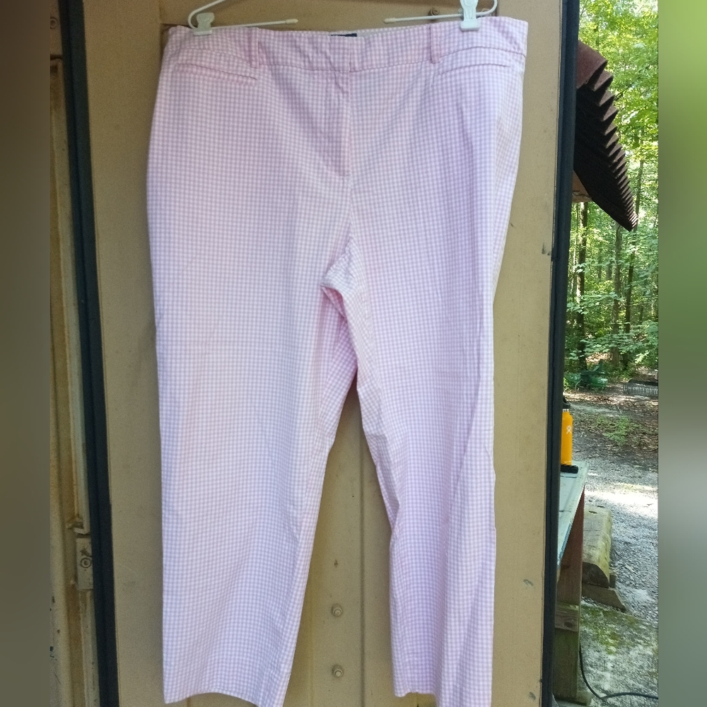 Talbots Pink Checkered Pants
